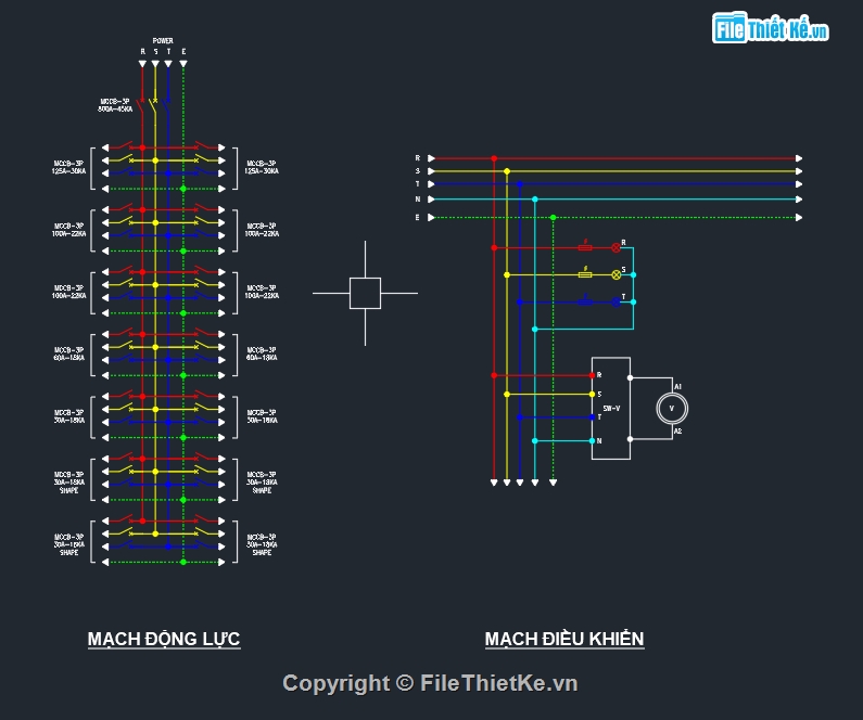 Bản vẽ autocad tủ điện MSB,Bản vẽ tủ điện Solar Inverter String,bản vẽ trạm biến áp 1 cột,file dwg tủ điện tạm công trường,biện pháp thi công chiếu sáng,biện pháp thi công chống sét